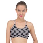 Black Cats On Gray Basic Training Sports Bra