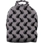 Black Cats On Gray Mini Full Print Backpack