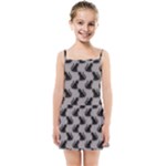 Black Cats On Gray Kids  Summer Sun Dress