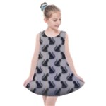 Black Cats On Gray Kids  Summer Dress