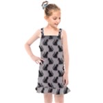 Black Cats On Gray Kids  Overall Dress