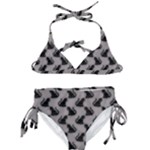 Black Cats On Gray Kids  Classic Bikini Set