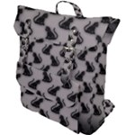 Black Cats On Gray Buckle Up Backpack