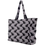 Black Cats On Gray Simple Shoulder Bag