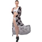 Black Cats On Gray Maxi Chiffon Beach Wrap