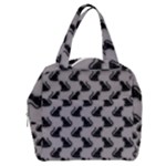 Black Cats On Gray Boxy Hand Bag