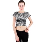 Encaje Crew Neck Crop Top