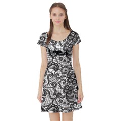 Short Sleeve Skater Dress Front