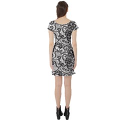 Short Sleeve Skater Dress Back