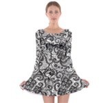 Encaje Long Sleeve Skater Dress