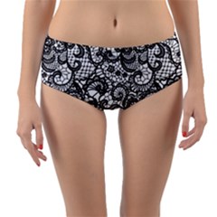 Reversible Mid-Waist Bikini Bottoms 