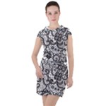 Encaje Drawstring Hooded Dress