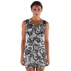 Wrap Front Bodycon Dress 