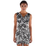 Encaje Wrap Front Bodycon Dress