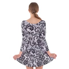 Long Sleeve Velvet Skater Dress 