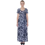 Encaje High Waist Short Sleeve Maxi Dress