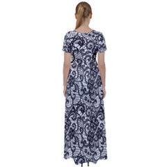 High Waist Short Sleeve Maxi Dress 