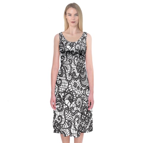 Encaje Midi Sleeveless Dress from ArtsNow.com