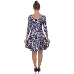 Quarter Sleeve Skater Dress 