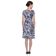 Short Sleeve Front Wrap Dress 