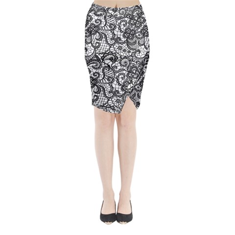 Encaje Midi Wrap Pencil Skirt from ArtsNow.com