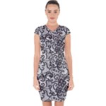 Encaje Capsleeve Drawstring Dress 