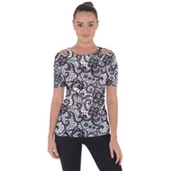 Shoulder Cut Out Short Sleeve Top 