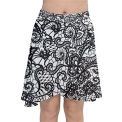 Chiffon Wrap Front Skirt 