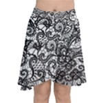 Encaje Chiffon Wrap Front Skirt