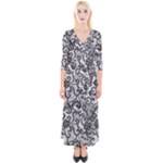 Encaje Quarter Sleeve Wrap Maxi Dress