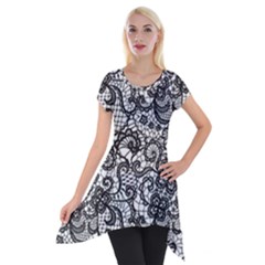 Short Sleeve Side Drop Tunic 