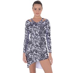 Asymmetric Cut-Out Shift Dress 