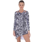 Encaje Asymmetric Cut-Out Shift Dress