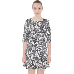 Quarter Sleeve Pocket Dress 