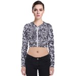 Encaje Long Sleeve Zip Up Bomber Jacket