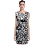 Encaje Sleeveless Velvet Midi Dress