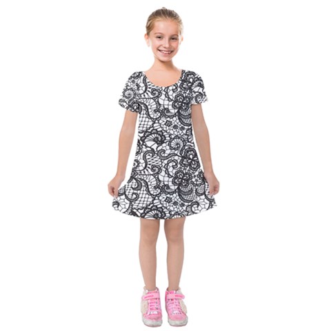 Encaje Kids  Short Sleeve Velvet Dress from ArtsNow.com