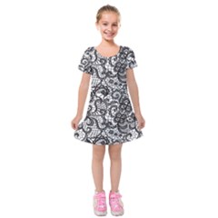 Encaje Kids  Short Sleeve Velvet Dress from ArtsNow.com