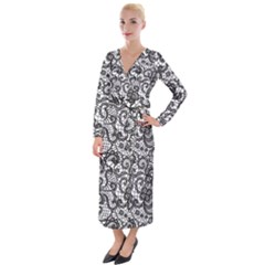 Velvet Maxi Wrap Dress 