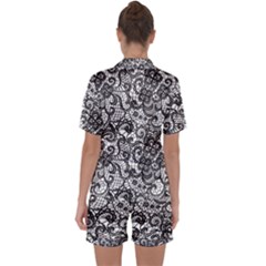 Satin Short Sleeve Pajamas Set 