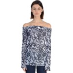 Encaje Off Shoulder Long Sleeve Top