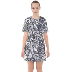 Sixties Short Sleeve Mini Dress 