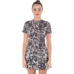 Encaje Drop Hem Mini Chiffon Dress