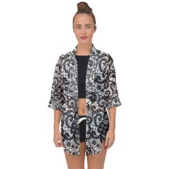Open Front Chiffon Kimono 