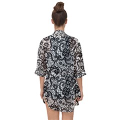 Open Front Chiffon Kimono 