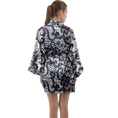 Long Sleeve Satin Kimono 