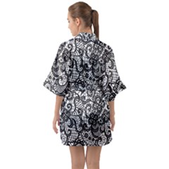 Half Sleeve Satin Kimono  