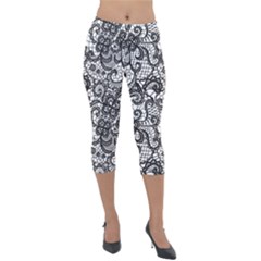 Lightweight Velour Capri Leggings  