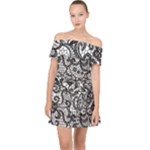 Encaje Off Shoulder Chiffon Dress