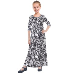 Kids  Quarter Sleeve Maxi Dress 